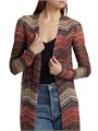 Длинный кардиган Missoni с металлическим зигзагообразным узором, из 80% вискозы, Италия 11020631