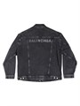 Оверсайз унисекс куртка Balenciaga из японского денима, 100% хлопок, Италия, со стразами 11024286