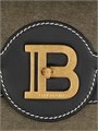 Balmain Сумка B-Buzz 23 из комбинированного холста и кожи с логотипом, ручкой и регулируемым плечевым ремнем 11023585