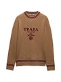 Свитер Prada из шерсти и кашемира с круглым вырезом, 70% шерсть, 30% кашемир, с длинными рукавами 11023598