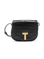 Tom Ford Миниатюрная кожаная сумка через плечо с крокодиловой текстурой и регулируемым ремнем 11023589