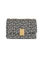 Balmain Небольшая сумка через плечо 1945 из монограммного жаккарда, размером 23 см x 15 см x 8 см, с плечевым ремнем 11023621