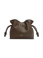 Loewe Кожаный клатч мини Flamenco из мягкой кожи с съемным плечевым ремешком и завязкой 11013688