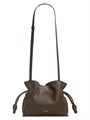 Loewe Кожаный клатч мини Flamenco из мягкой кожи с съемным плечевым ремешком и завязкой 11013688