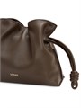 Loewe Кожаный клатч мини Flamenco из мягкой кожи с съемным плечевым ремешком и завязкой 11013688