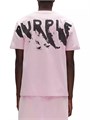 Purple Фиолетовая футболка с логотипом из тяжелого хлопкового джерси, реглан с коротким рукавом, 100% хлопок 10041850