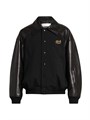 Кожаная куртка в стиле varsity с вышивкой Lonely Heart от Jil Sander 11028879