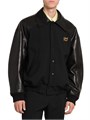 Кожаная куртка в стиле varsity с вышивкой Lonely Heart от Jil Sander 11028879
