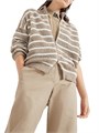 Brunello Cucinelli Полосатый льняной кардиган с эффектным дизайном и двусторонней молнией, произведено в Италии 11029816