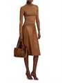 COLLECTION Ralph Lauren Jackeline Wrap Leather Knee-Length Skirt 11015643