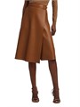 COLLECTION Ralph Lauren Jackeline Wrap Leather Knee-Length Skirt 11015643