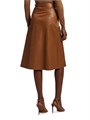 COLLECTION Ralph Lauren Jackeline Wrap Leather Knee-Length Skirt 11015643