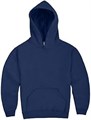 Молодёжная толстовка с капюшоном Jerzees из флиса, с прочными швами, 50% хлопка и 50% полиэстера, тёмно-синяя, размер X-Large 10022374