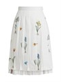 Плиссированная миди-юбка с цветочным принтом от Thom Browne, состав: 55% хлопок и 45% лен, производство в Италии 11023557